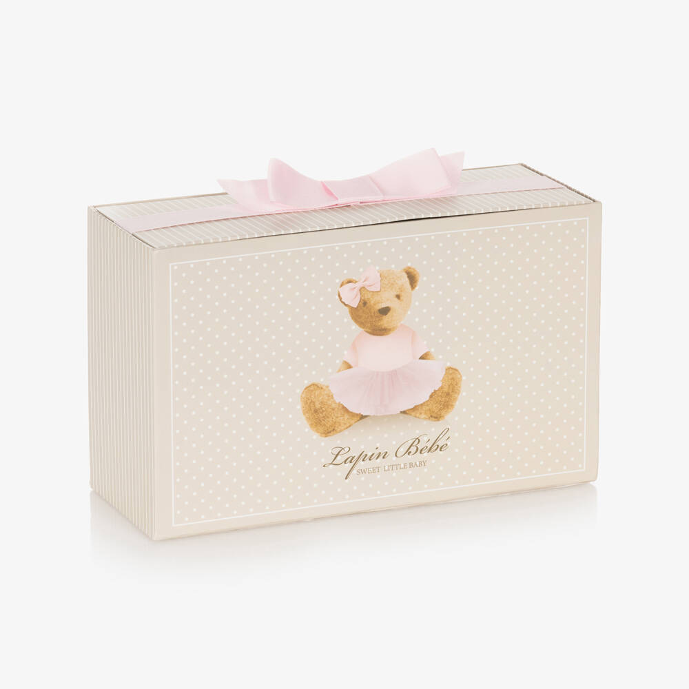 Lapin House-Baby Girls Pink Floral Cotton Shortie & Headband | Childrensalon