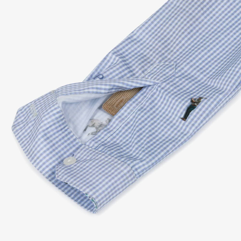 Lapin House-قميص قطن بتصميم بولو لون أزرق للأولاد | Childrensalon