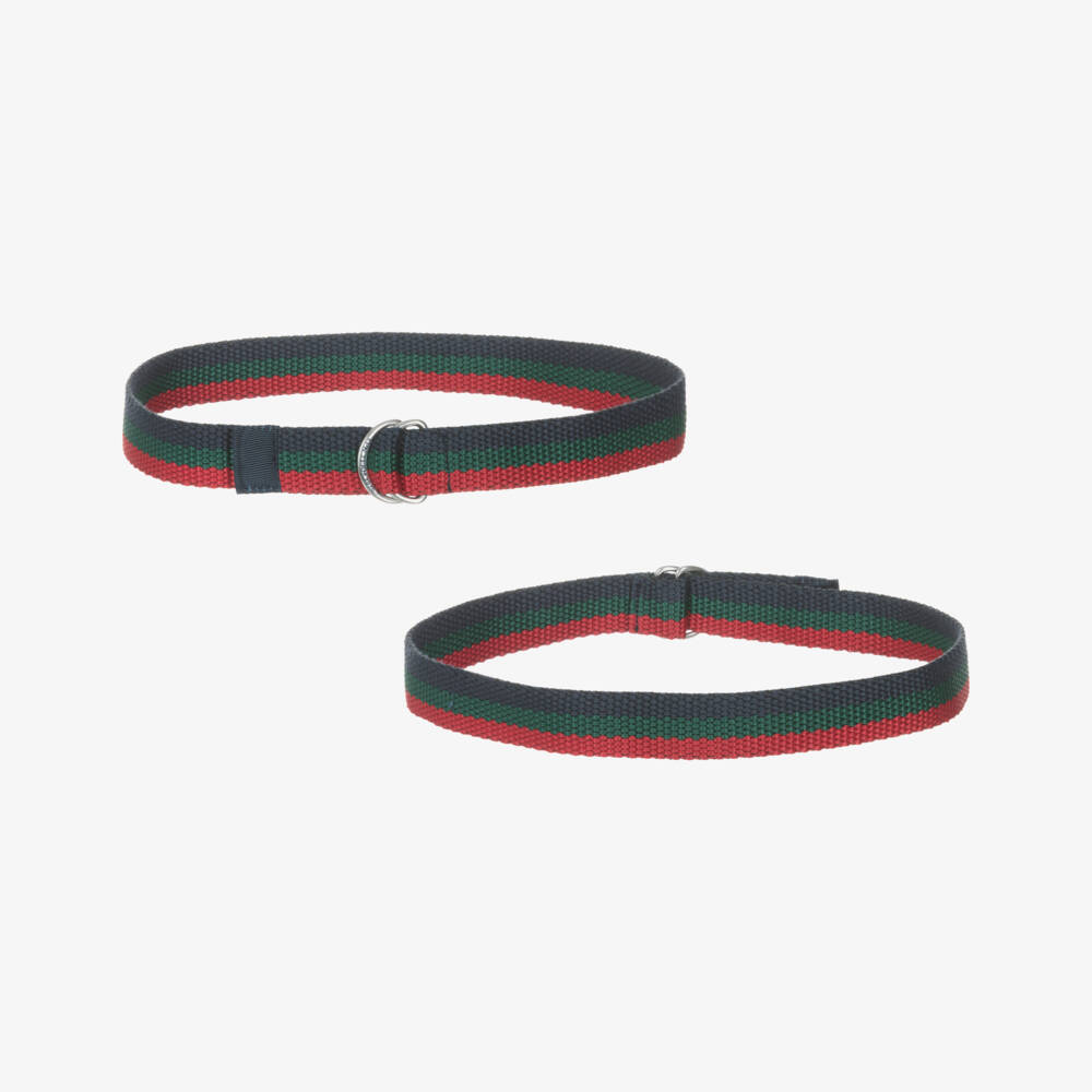 Lapin House-جينز دنيم مع حزام ويب لون أزرق للأولاد | Childrensalon