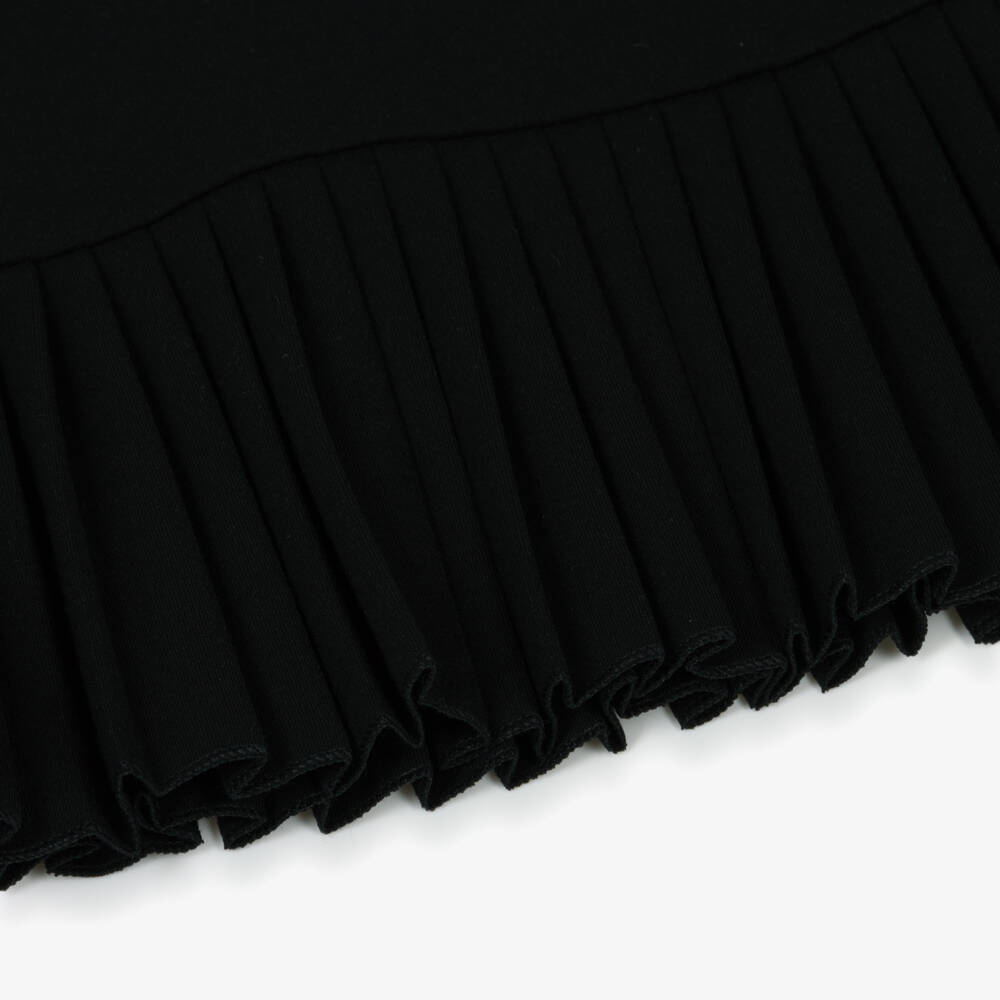 Lapin House-Girls Black Sleeveless Dress with Pleated Hem  | Childrensalon