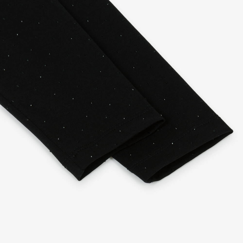 Lapin House-Girls Ivory Velour Top & Black Leggings Set | Childrensalon