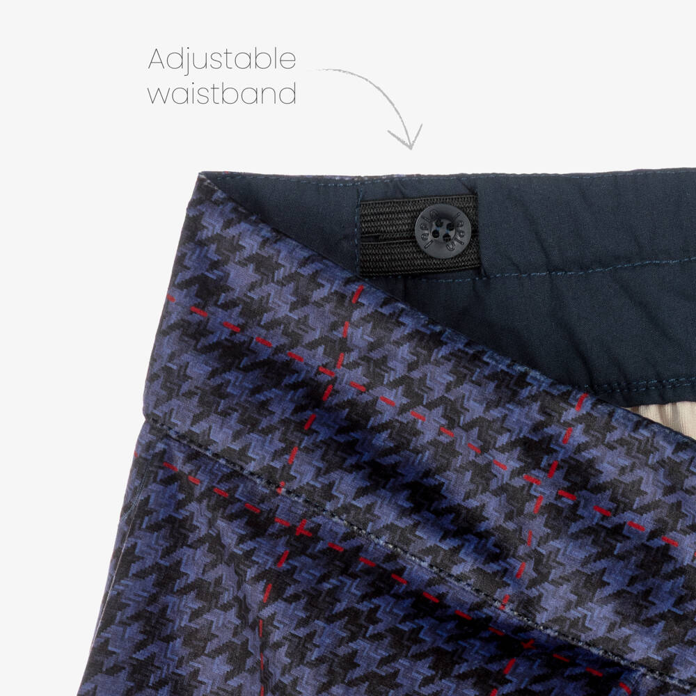 Lapin House-Юбка синяя из вельвета с цветами для девочек | Childrensalon