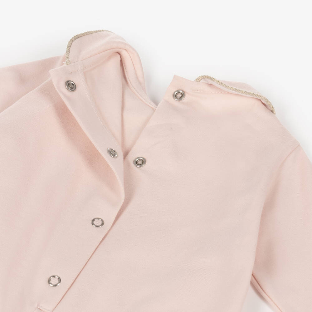 Lapin House-Girls Pale Pink Cotton Babygrow & Dress Set  | Childrensalon