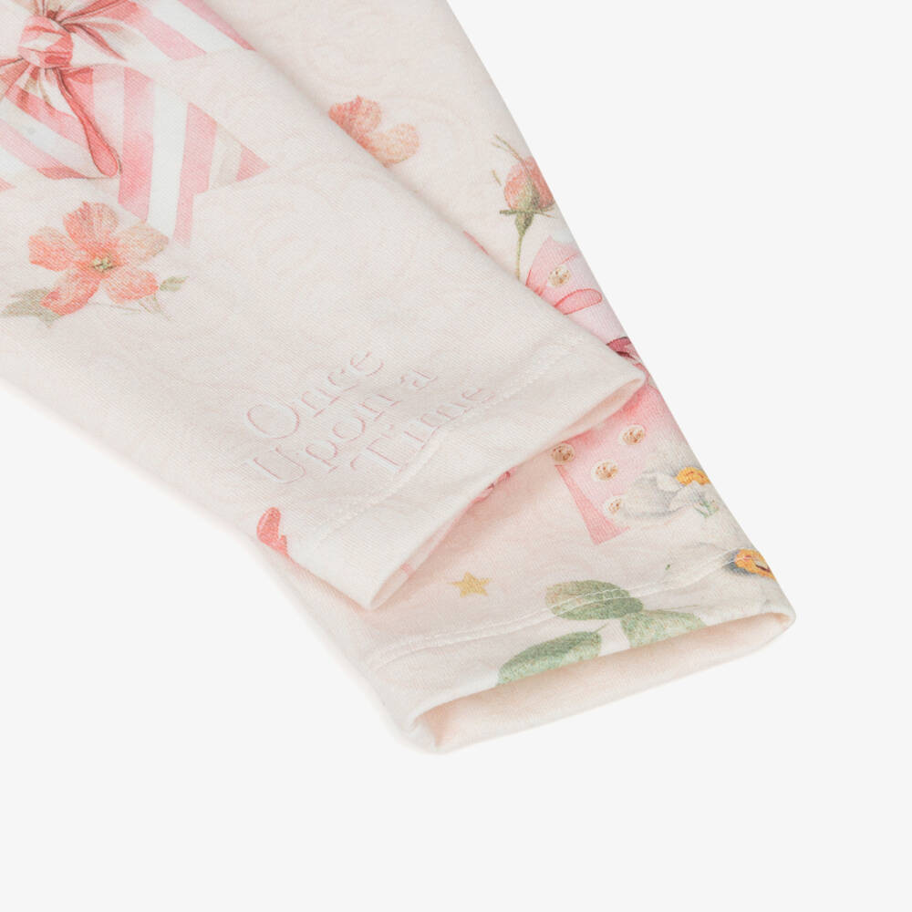 Lapin House-Girls Pink Velour Hoodie & Jersey Leggings Set | Childrensalon