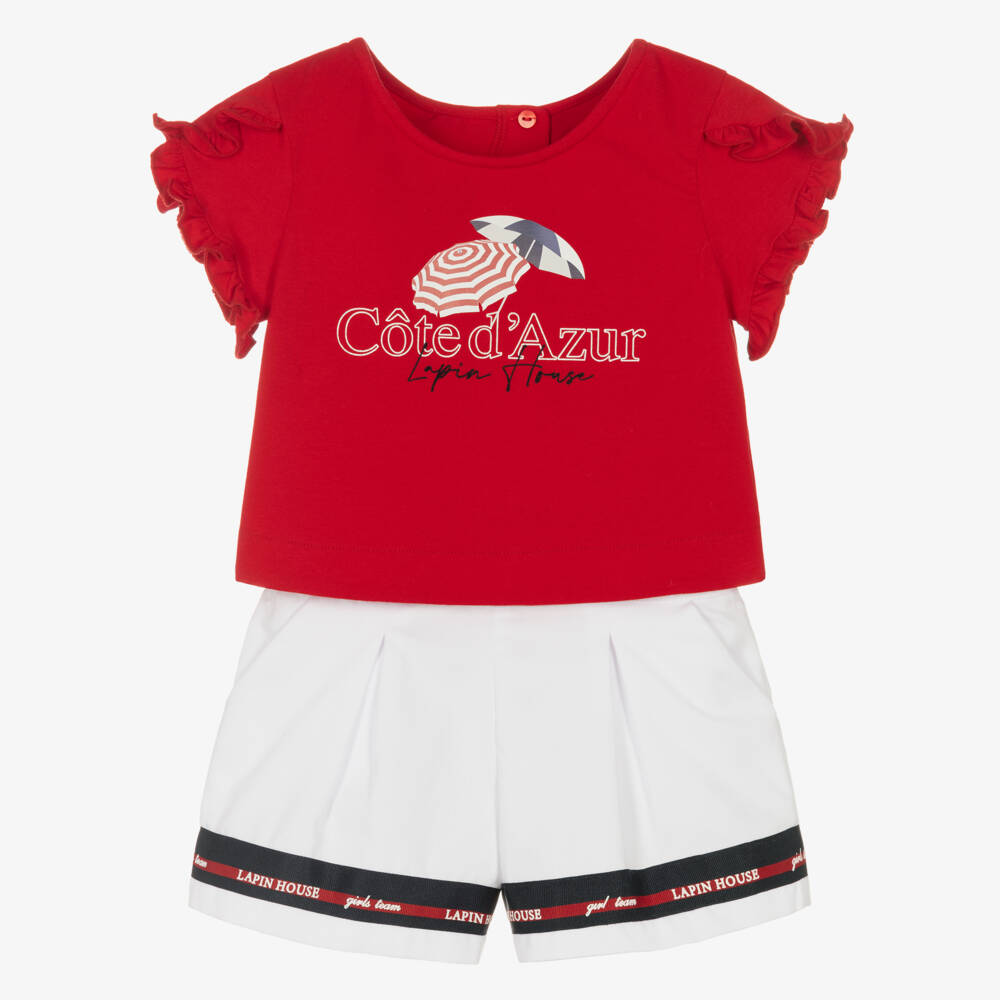 Lapin House Pink Cotton Towelling Shorts Set main image 1
