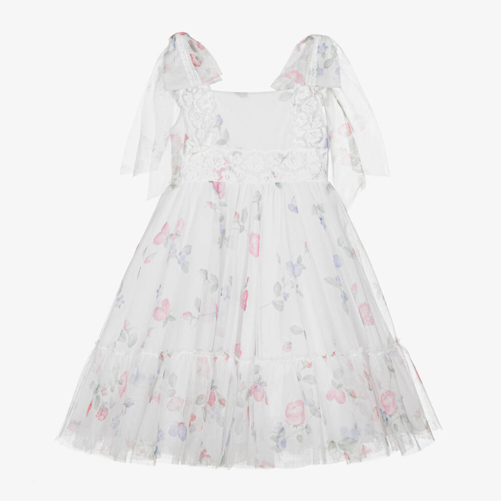 Lapin House Light Blue Floral Print Sleeeveless Dress main image 0