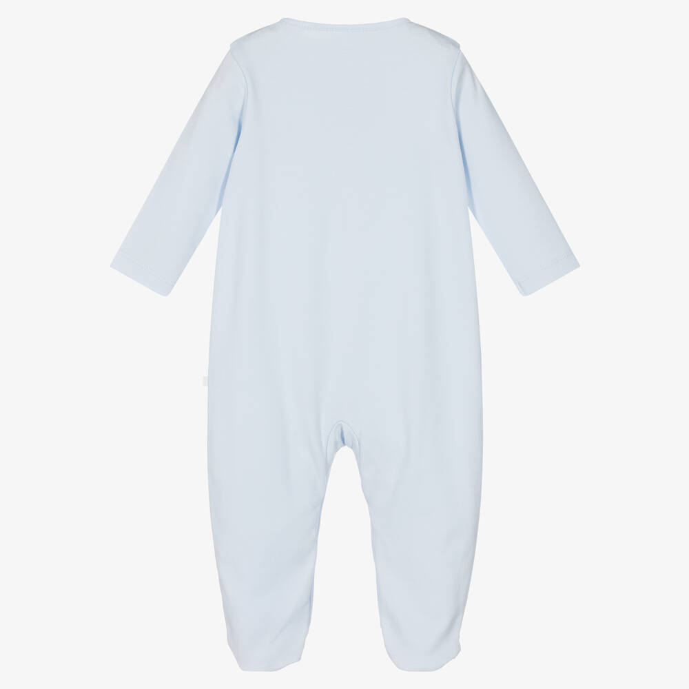 Laranjinha-Blue Cotton Babygrow | Childrensalon
