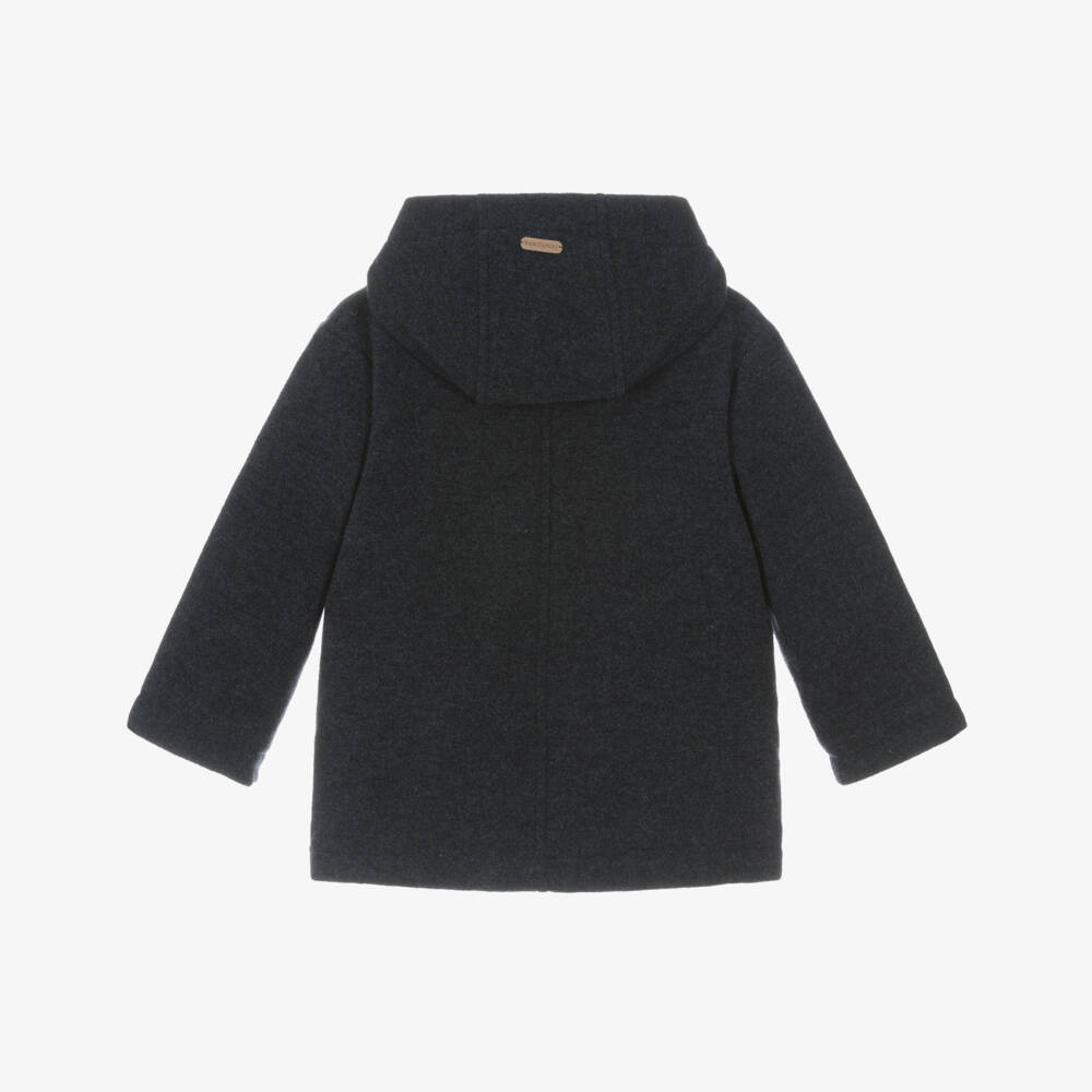 Laranjinha-معطف دافل مزيج صوف لون كحلي للاولاد | Childrensalon