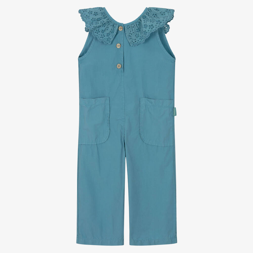 Laranjinha-جمبسوت قطن لون أزرق بترولي للبنات | Childrensalon