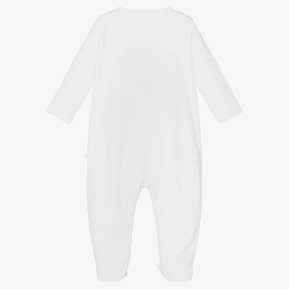 Laranjinha-أفرول بيبي غرو قطن لون أبيض للأطفال | Childrensalon