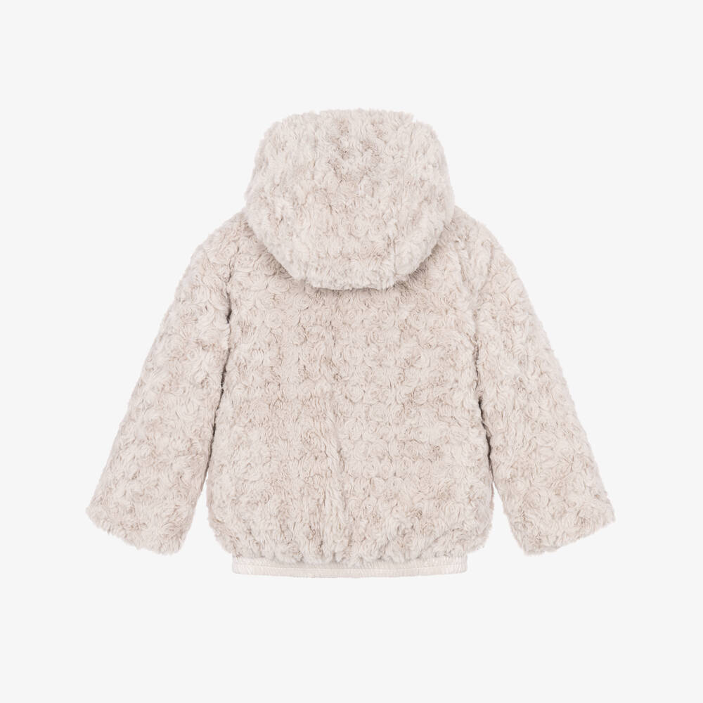 Le Chic-Girls Beige Reversible Padded Jacket | Childrensalon