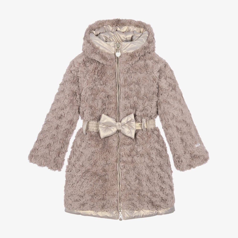 Le Chic-Girls Gold Reversible Puffer Coat | Childrensalon