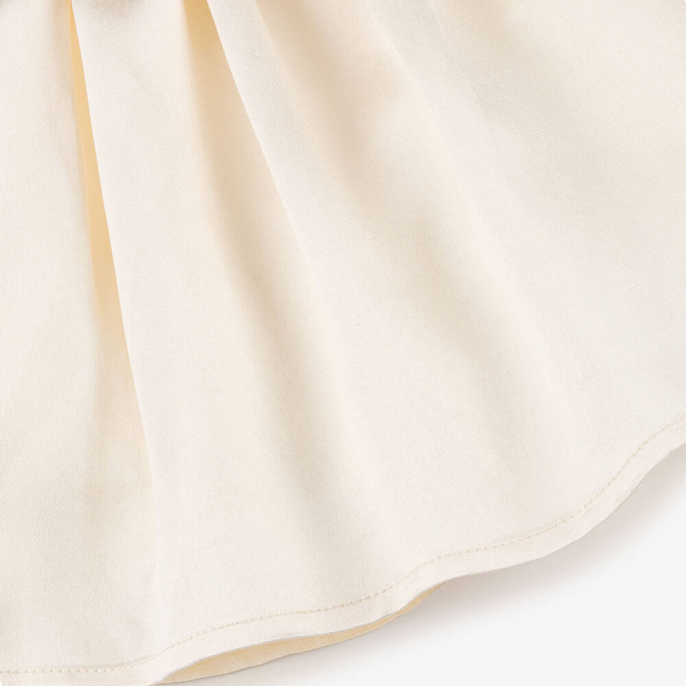 Le Chic-Girls Ivory Satin Full & Flared Skirt | Childrensalon