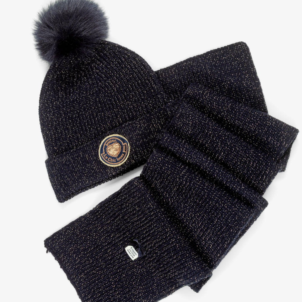 ウィッグ・エクステ SCARF HAT (M) / Checked-Navy Navy Checked Wool Scarf - Eton