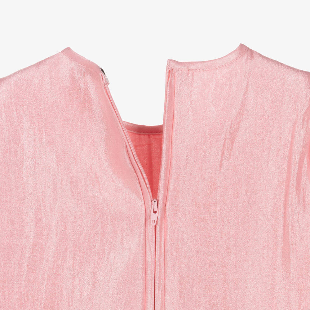 Le Chic-Girls Pastel Pink Satin Dress | Childrensalon
