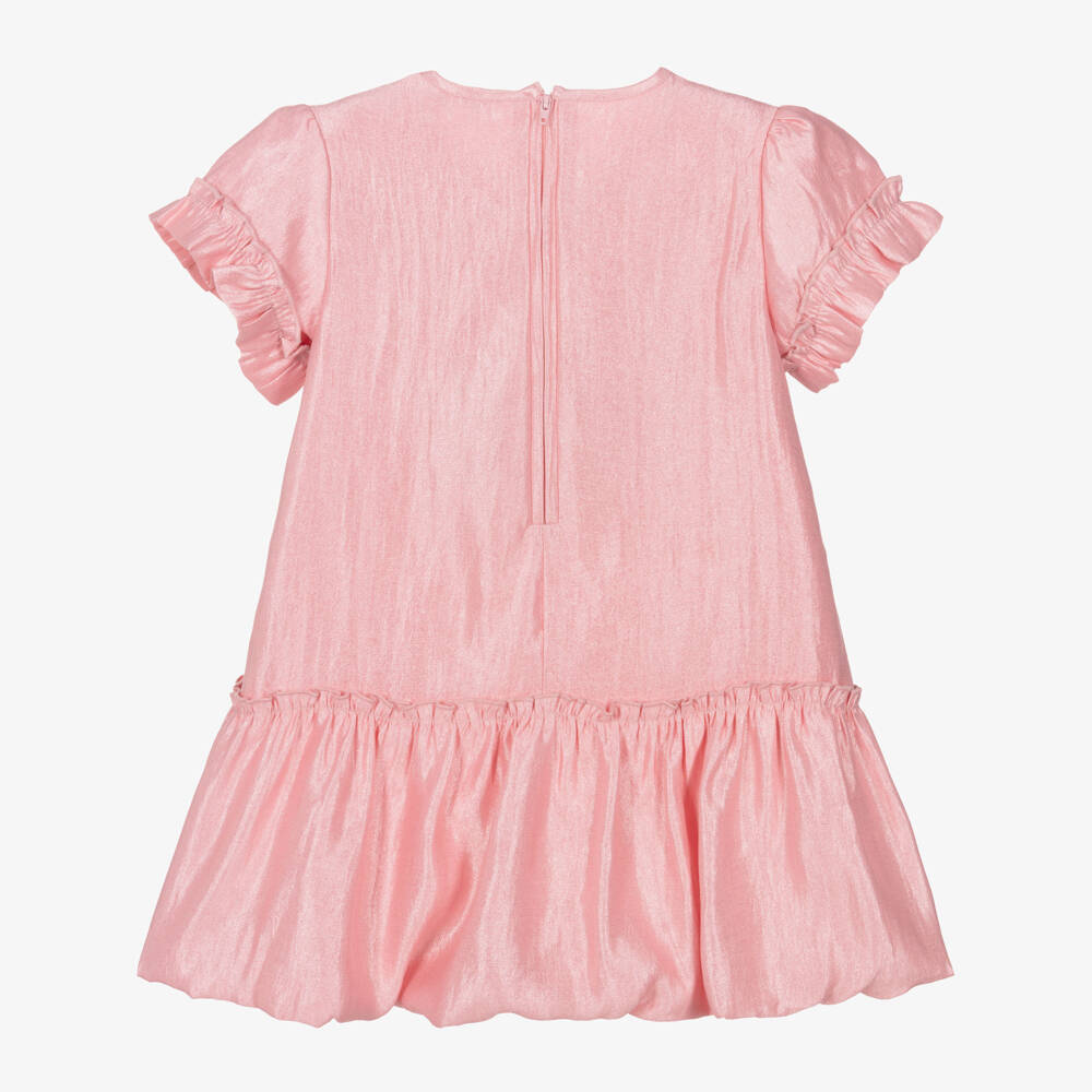 Le Chic-Girls Pastel Pink Satin Dress | Childrensalon