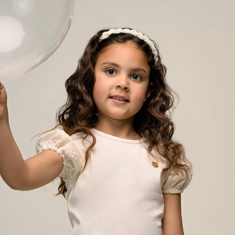 Le Chic-Girls Plaited Pearl Bead Hairband | Childrensalon