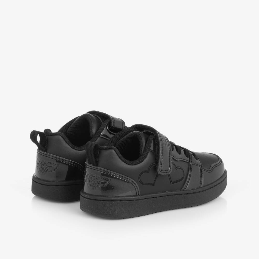 Lelli Kelly-Girls Black Faux Leather Heart Trainers | Childrensalon
