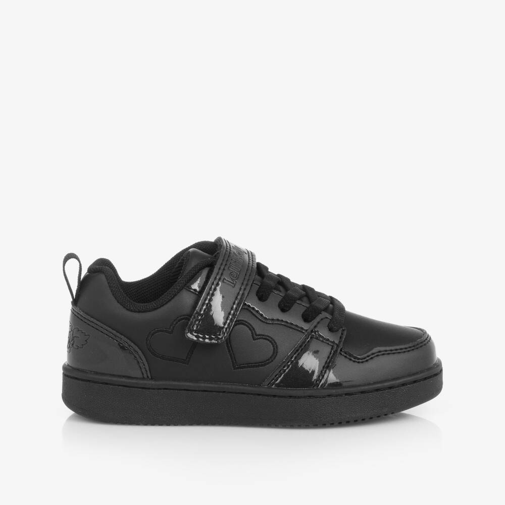 Lelli Kelly-Girls Black Faux Leather Heart Trainers | Childrensalon