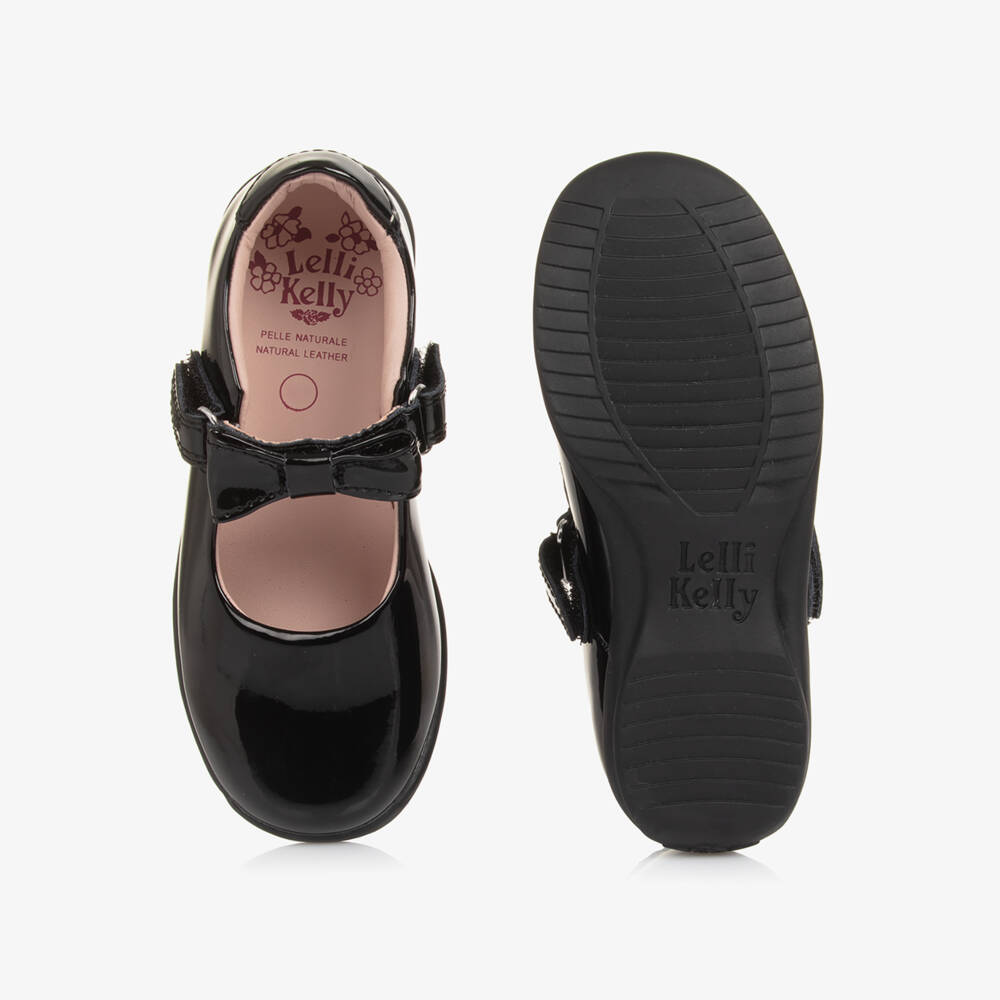 Lelli Kelly-Girls Black Patent Leather Bar Shoes with Changeable Straps | Childrensalon