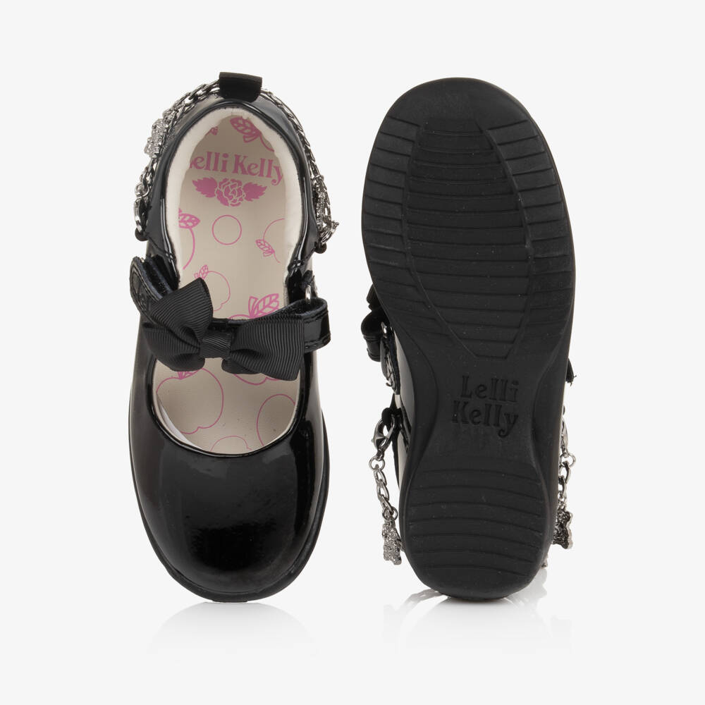 Lelli Kelly-Girls Black Patent Leather Izzy School Shoes (F Width) | Childrensalon