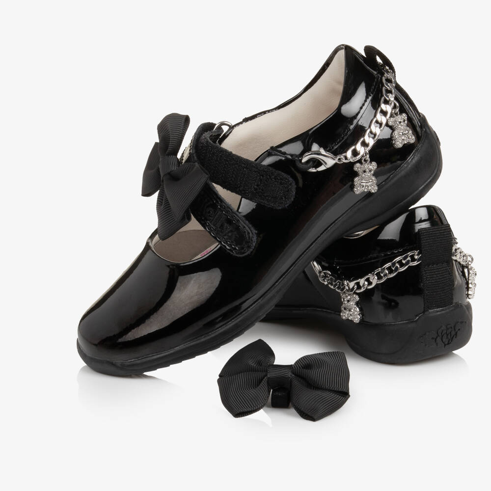 Lelli Kelly-Girls Black Patent Leather Izzy School Shoes (F Width) | Childrensalon