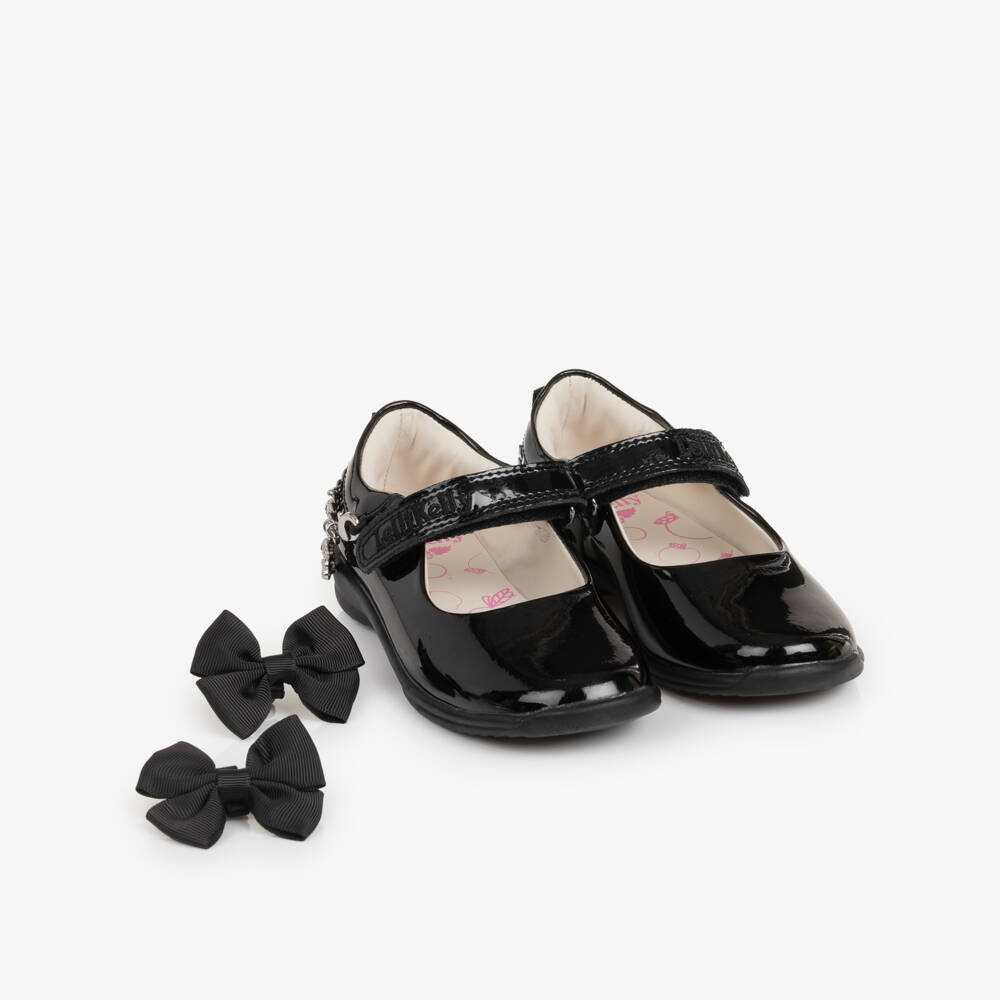 Lelli Kelly-Girls Black Patent Leather Izzy School Shoes (F Width) | Childrensalon