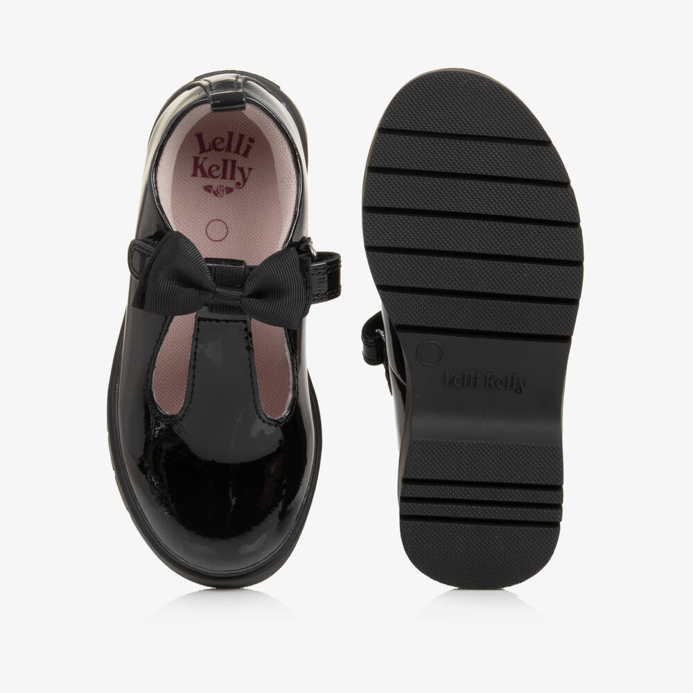 Lelli Kelly-Girls Black Patent Leather Kaya T-Bar School Shoes | Childrensalon