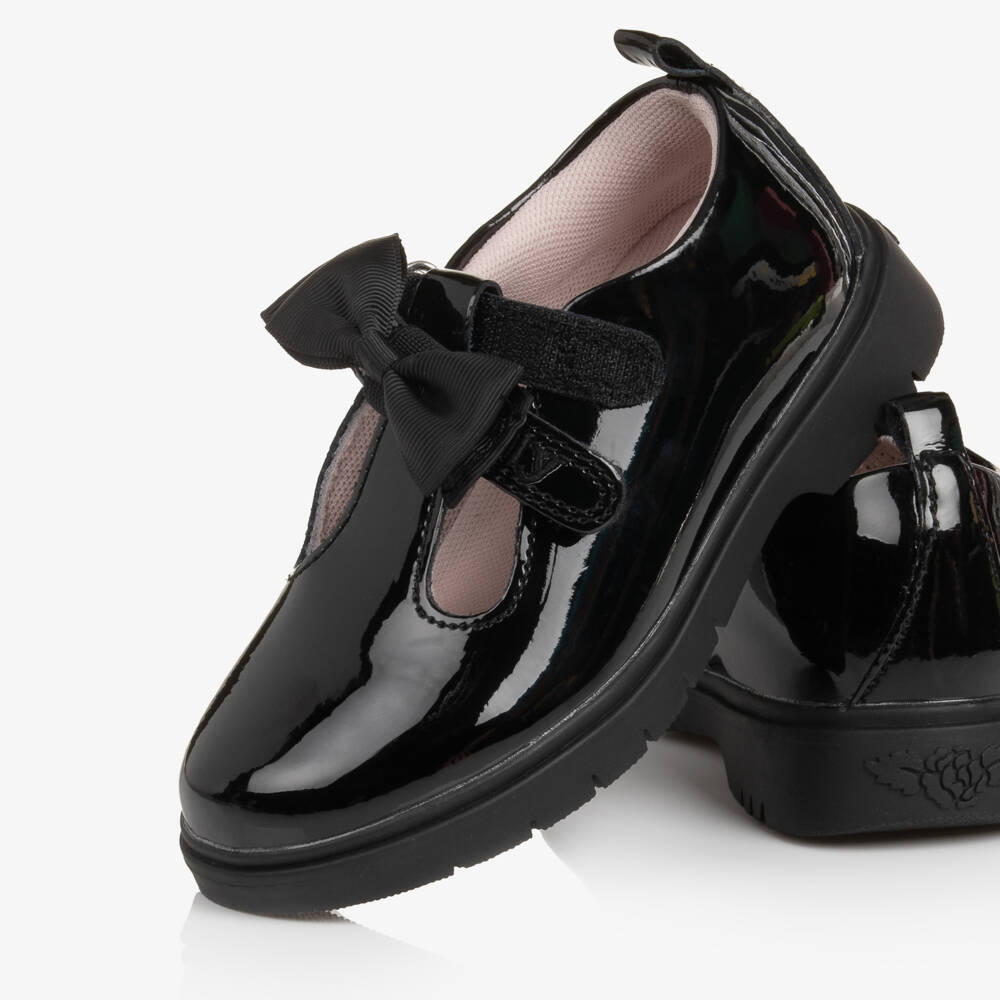 Lelli Kelly-Girls Black Patent Leather Kaya T-Bar School Shoes | Childrensalon