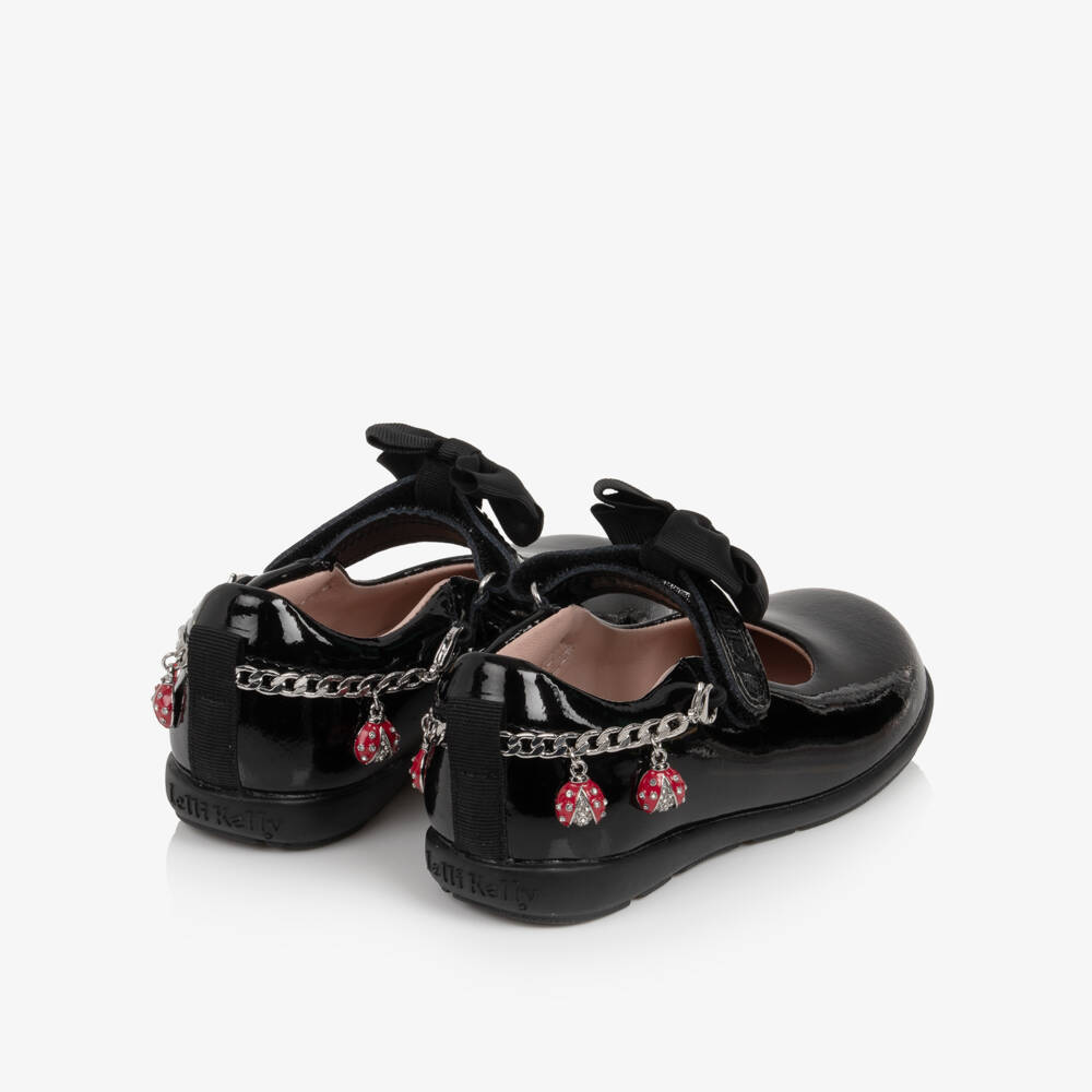 Lelli Kelly-Girls Black Patent Leather Ladybird School Shoes (G Width) | Childrensalon
