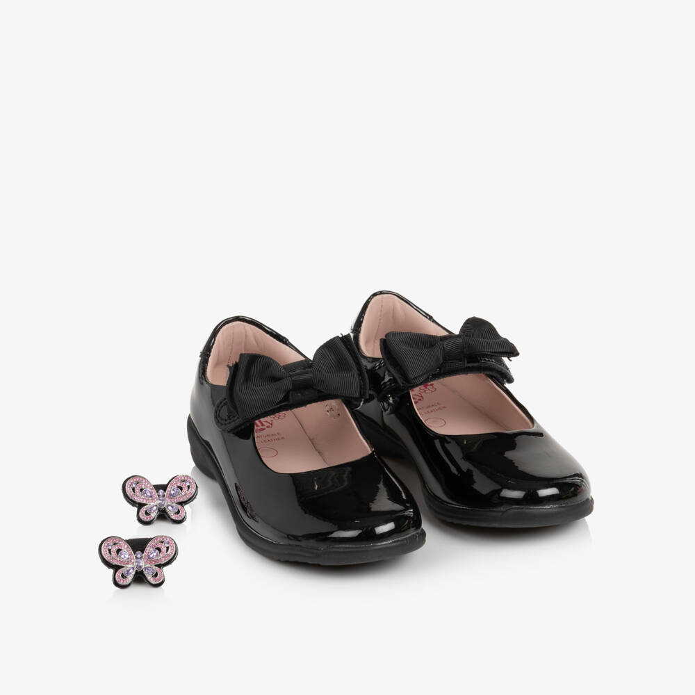 Lelli Kelly-Girls Black Patent Leather Melody Bar Shoe (F width) | Childrensalon