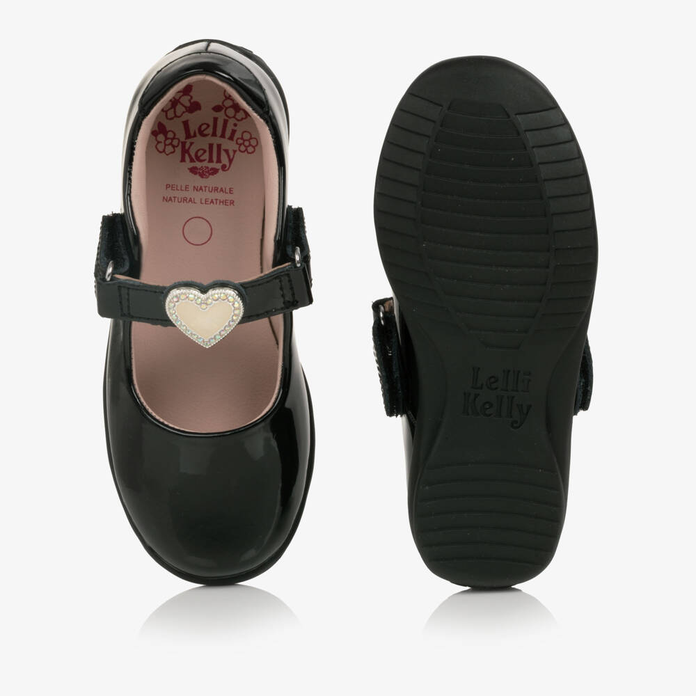 Lelli Kelly-Girls Black Patent Leather Shoes with Changeable Straps (F width) | Childrensalon