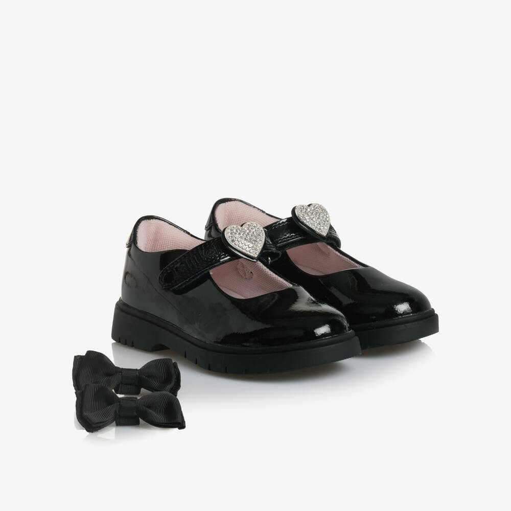 Lelli Kelly-Girls Black Patent Leather Shoes with Decorative Trim | Childrensalon