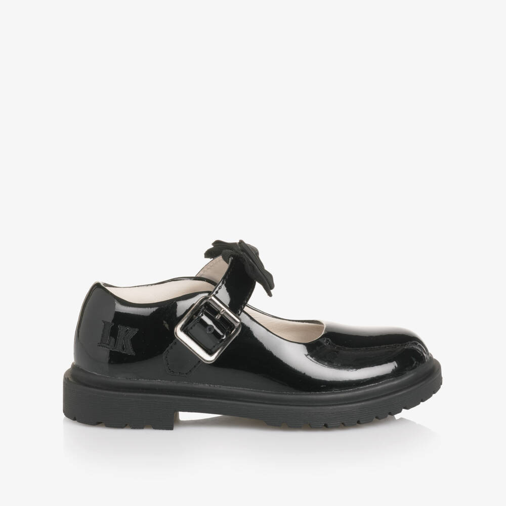 Lelli Kelly-Girls Black Patent Leather Shoes with Removable Bows | Childrensalon