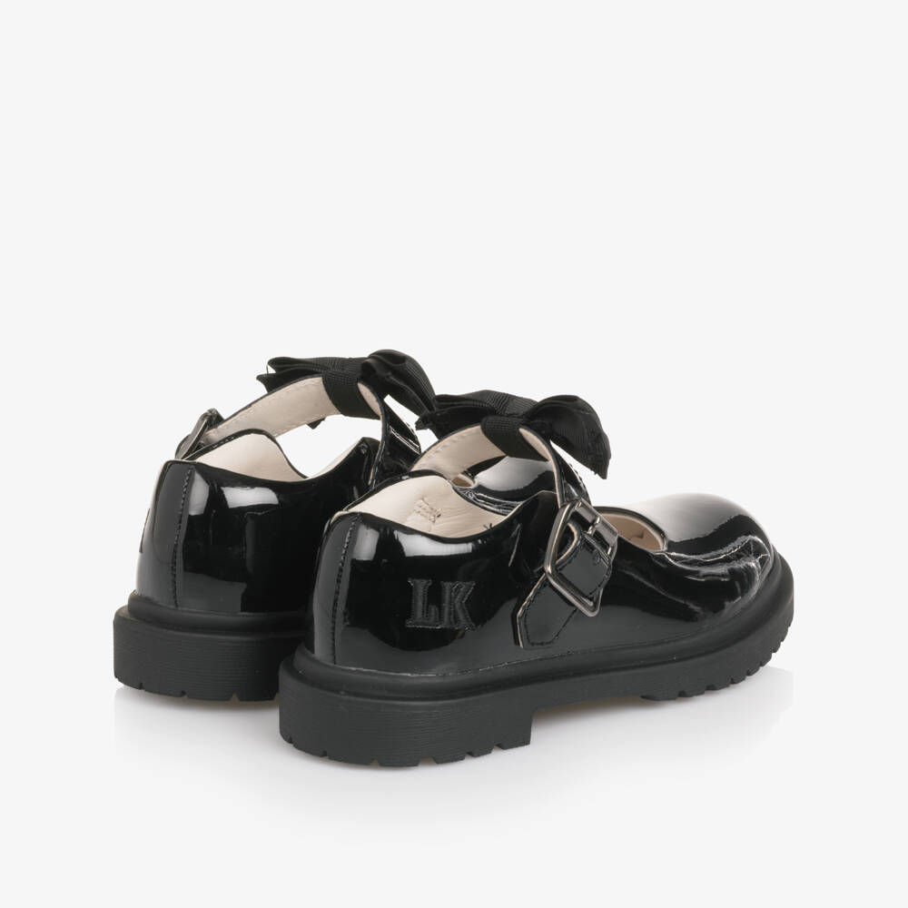 Lelli Kelly-Girls Black Patent Leather Shoes with Removable Bows | Childrensalon