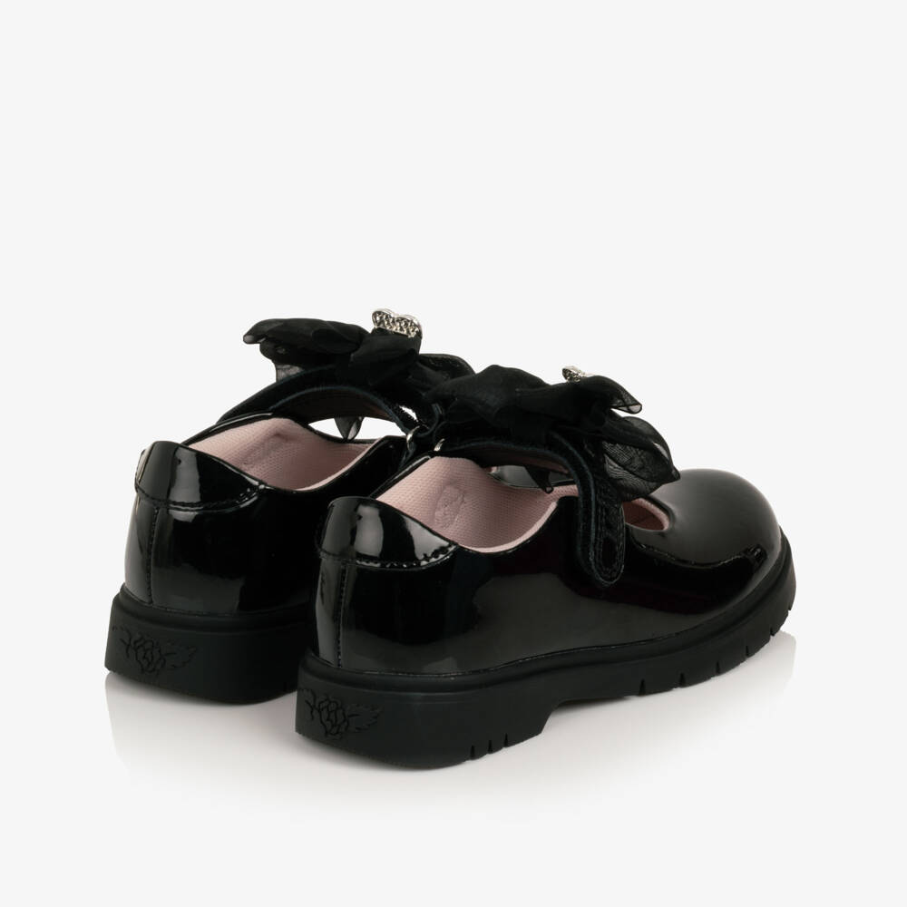 Lelli Kelly-Girls Black Patent Leather Shoes with Removable Bows | Childrensalon