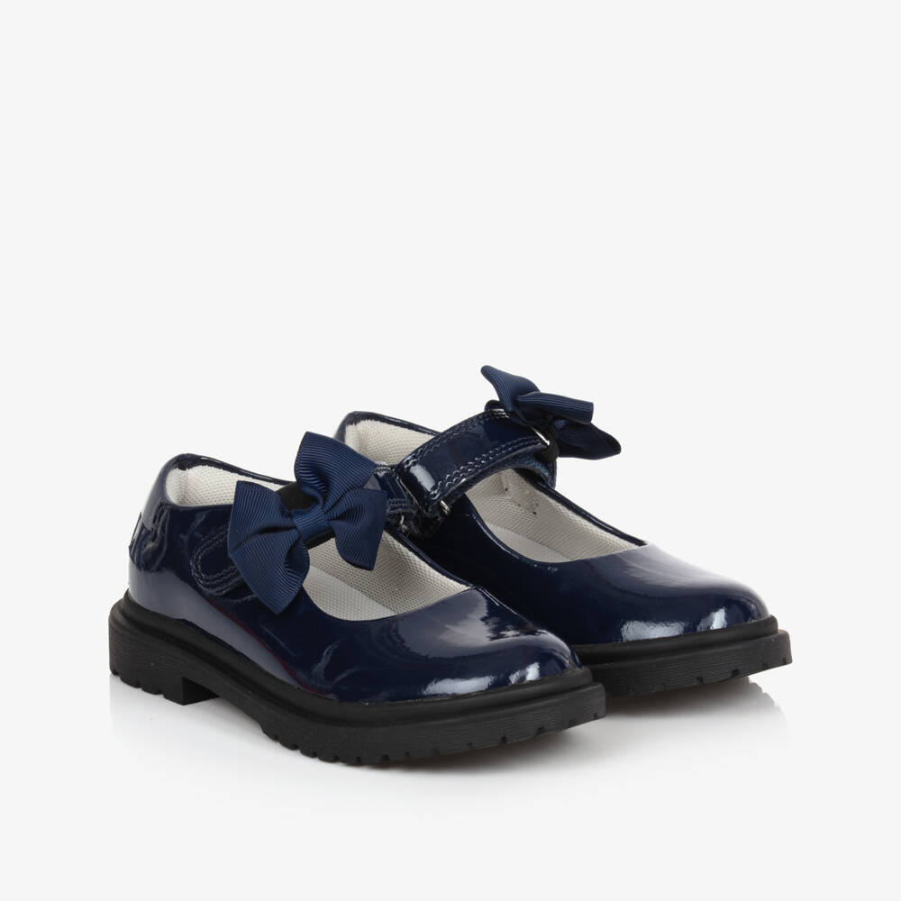 Lelli Kelly-Girls Blue Patent Leather Bar Shoes | Childrensalon