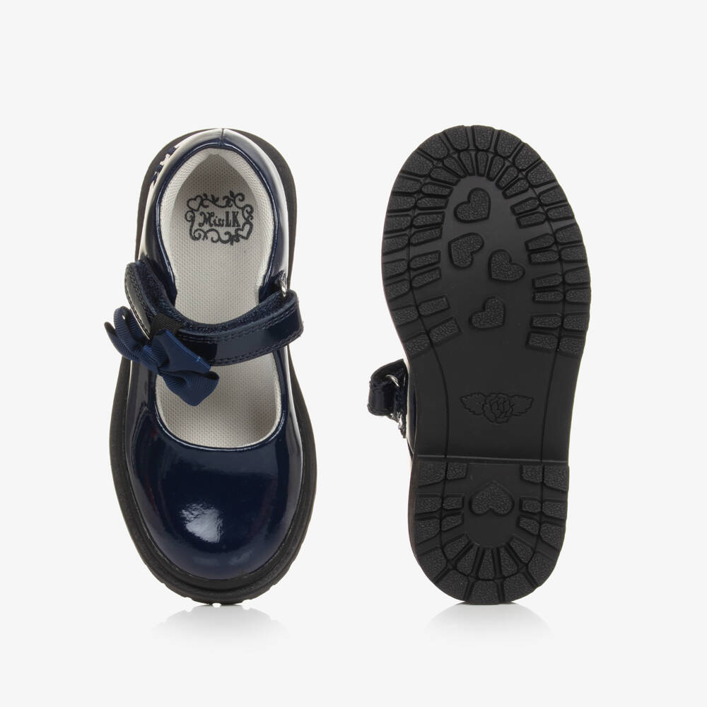 Lelli Kelly-Girls Blue Patent Leather Bar Shoes | Childrensalon