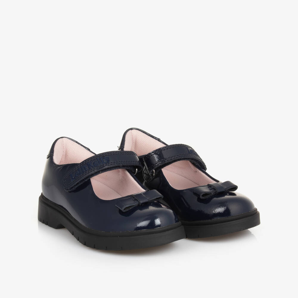 Lelli Kelly-Girls Blue Patent Leather Bow Shoes | Childrensalon
