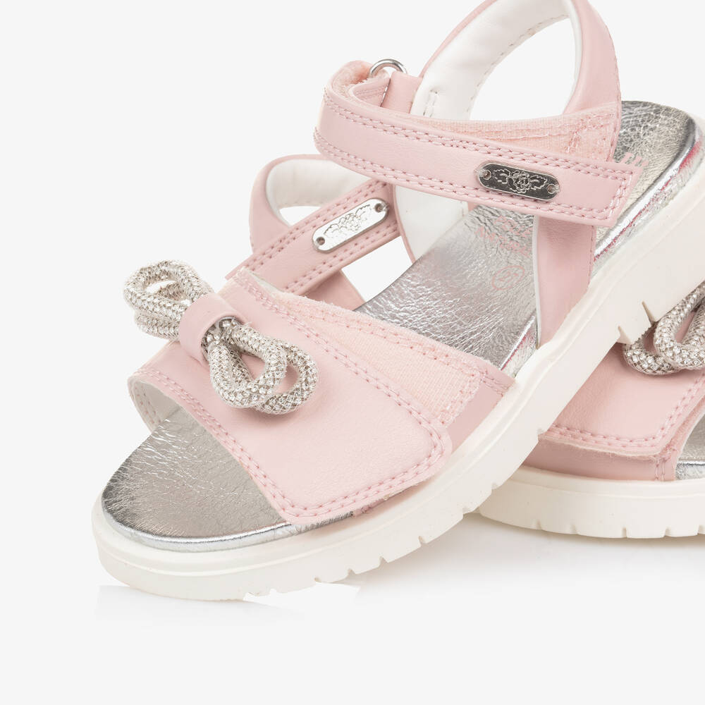 Lelli Kelly-Girls Pink Faux Leather Bow Sandals | Childrensalon