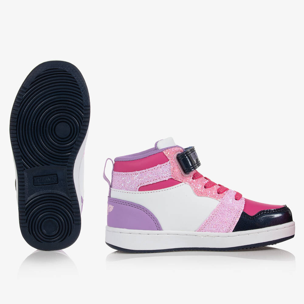 Lelli Kelly-Girls Pink High Top Velcro Trainers | Childrensalon