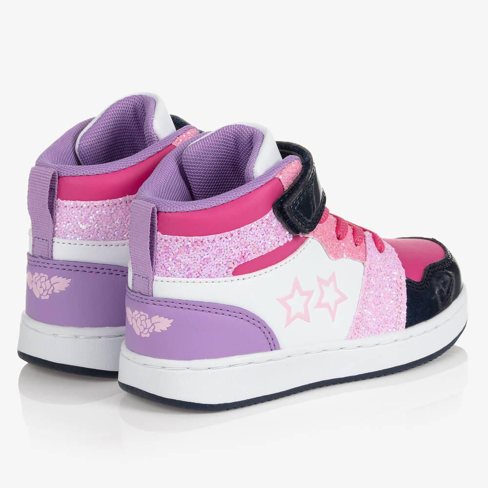 Lelli Kelly-Girls Pink High Top Velcro Trainers | Childrensalon