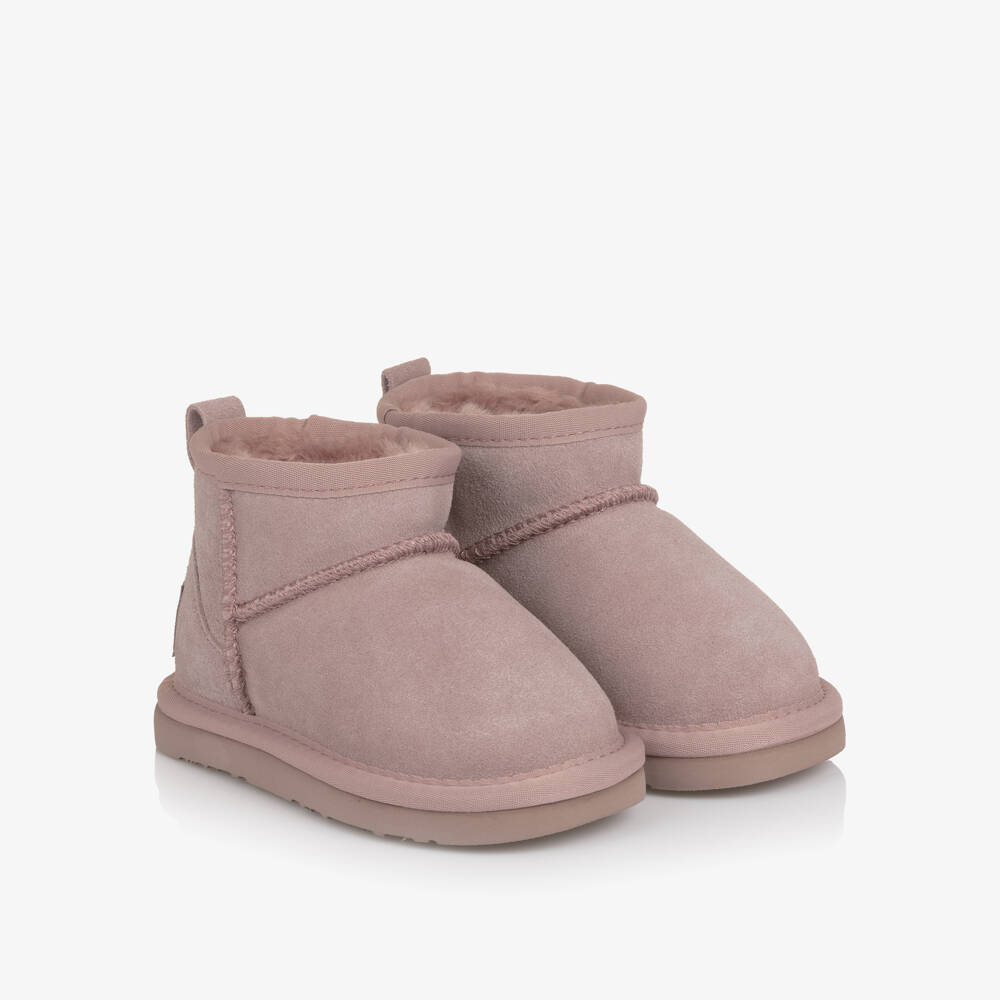 Lelli Kelly-Girls Pink Suede Leather Boots with Fleecy Lining | Childrensalon