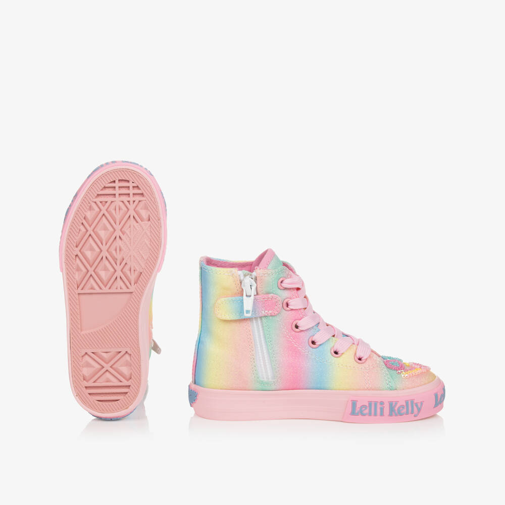 Lelli Kelly-Girls Rainbow High-Top Trainers | Childrensalon