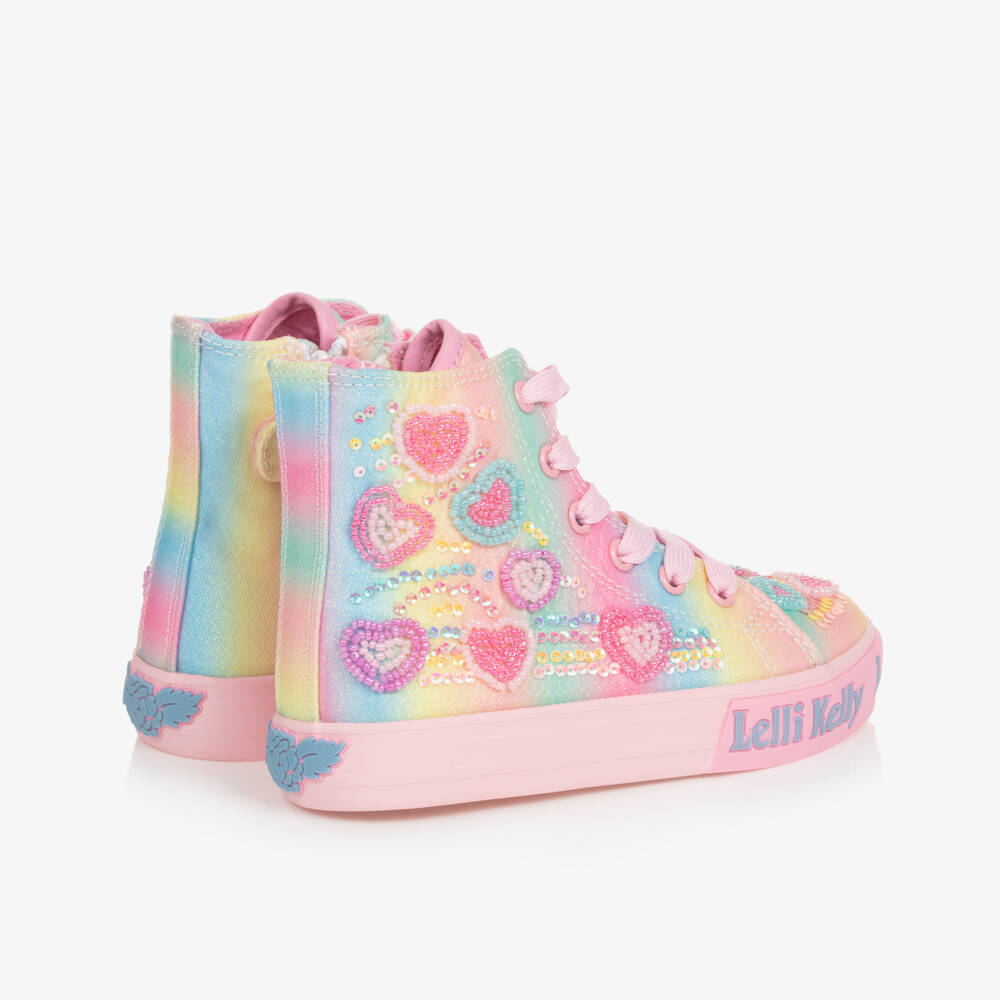 Lelli Kelly-Girls Rainbow High-Top Trainers | Childrensalon