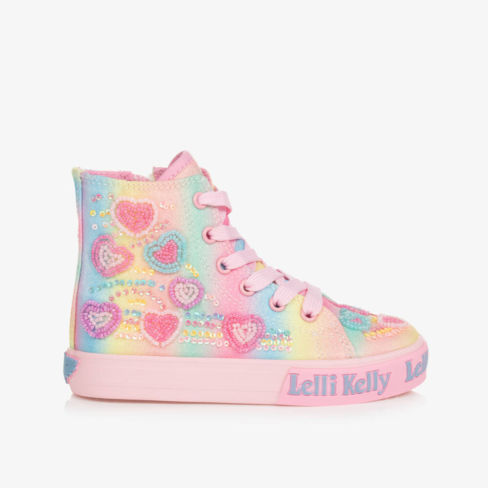 Lelli Kelly-Girls Rainbow High-Top Trainers | Childrensalon