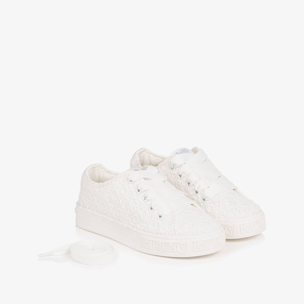 Lelli Kelly-حذاء رياضي كانفاس لون أبيض للبنات | Childrensalon