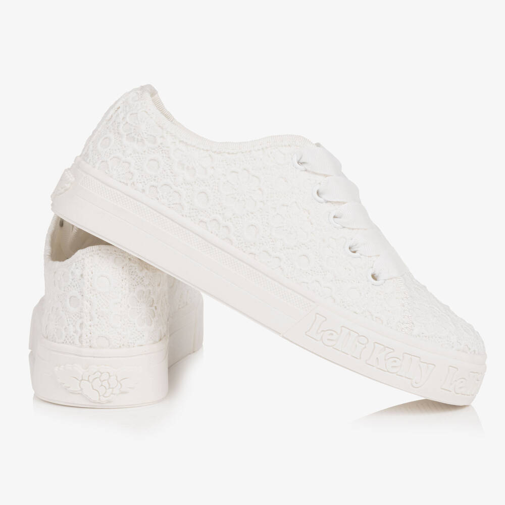 Lelli Kelly-حذاء رياضي كانفاس لون أبيض للبنات | Childrensalon
