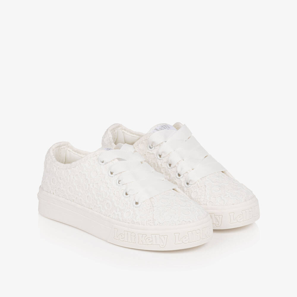 Lelli Kelly-حذاء رياضي كانفاس لون أبيض للبنات | Childrensalon