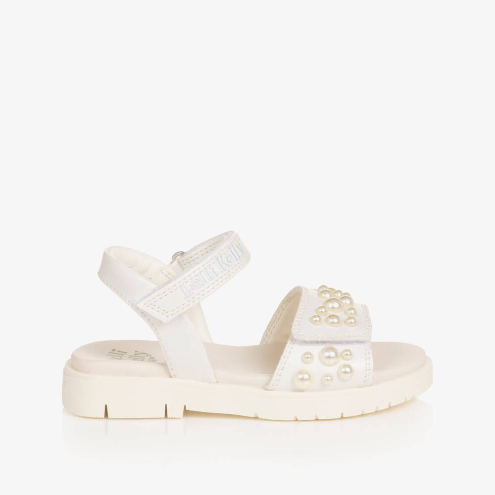 Lelli Kelly-صندل مزين بلآلئ لون أبيض للبنات | Childrensalon